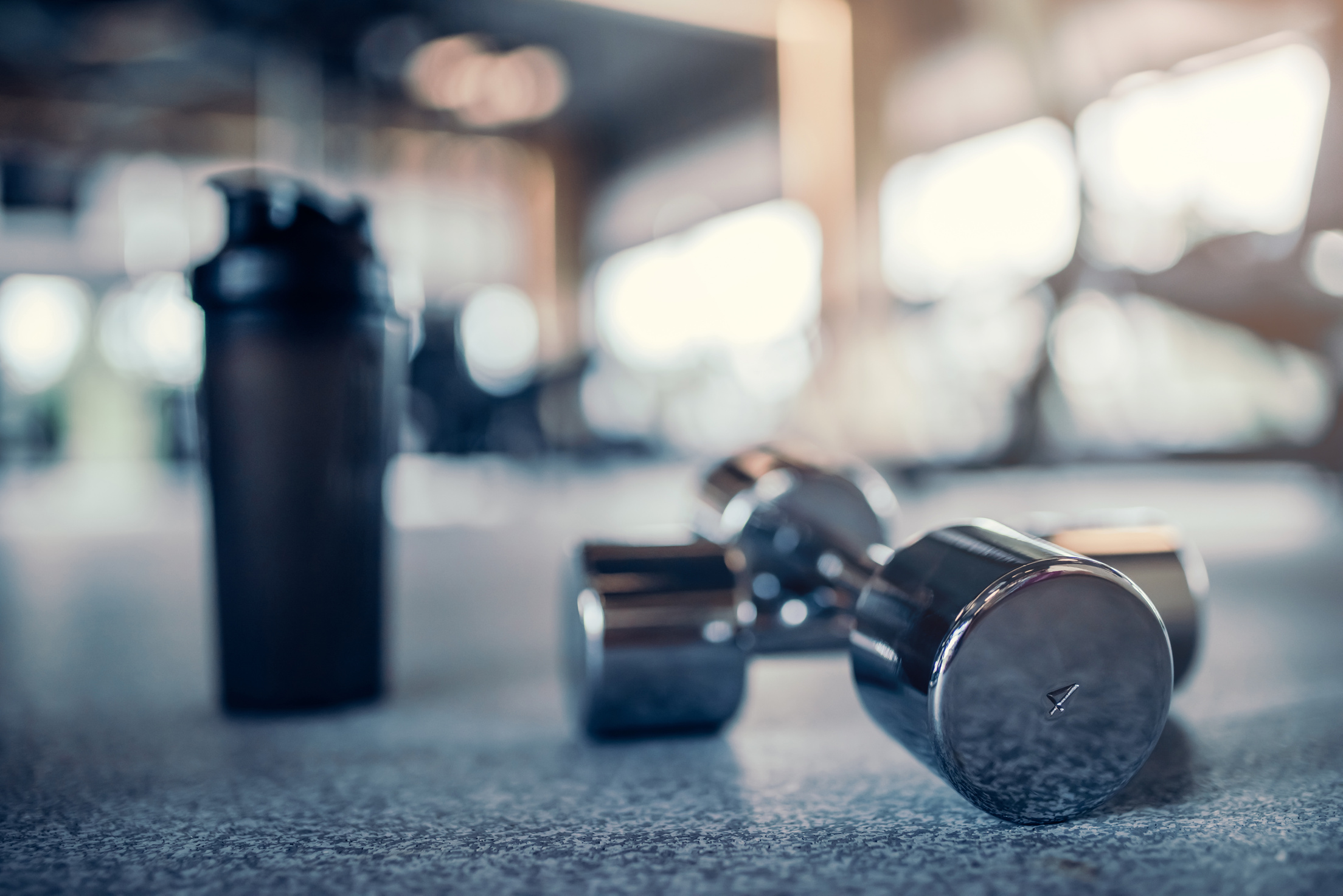 Sports equipment in gym